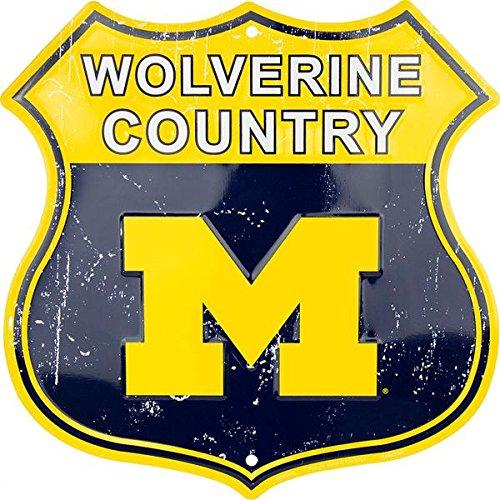 Hangtime University of Michigan - Michigan Wolverines - Wolverine Country - University of Michigan Route Sign 12 x 12 inche Route Sign.