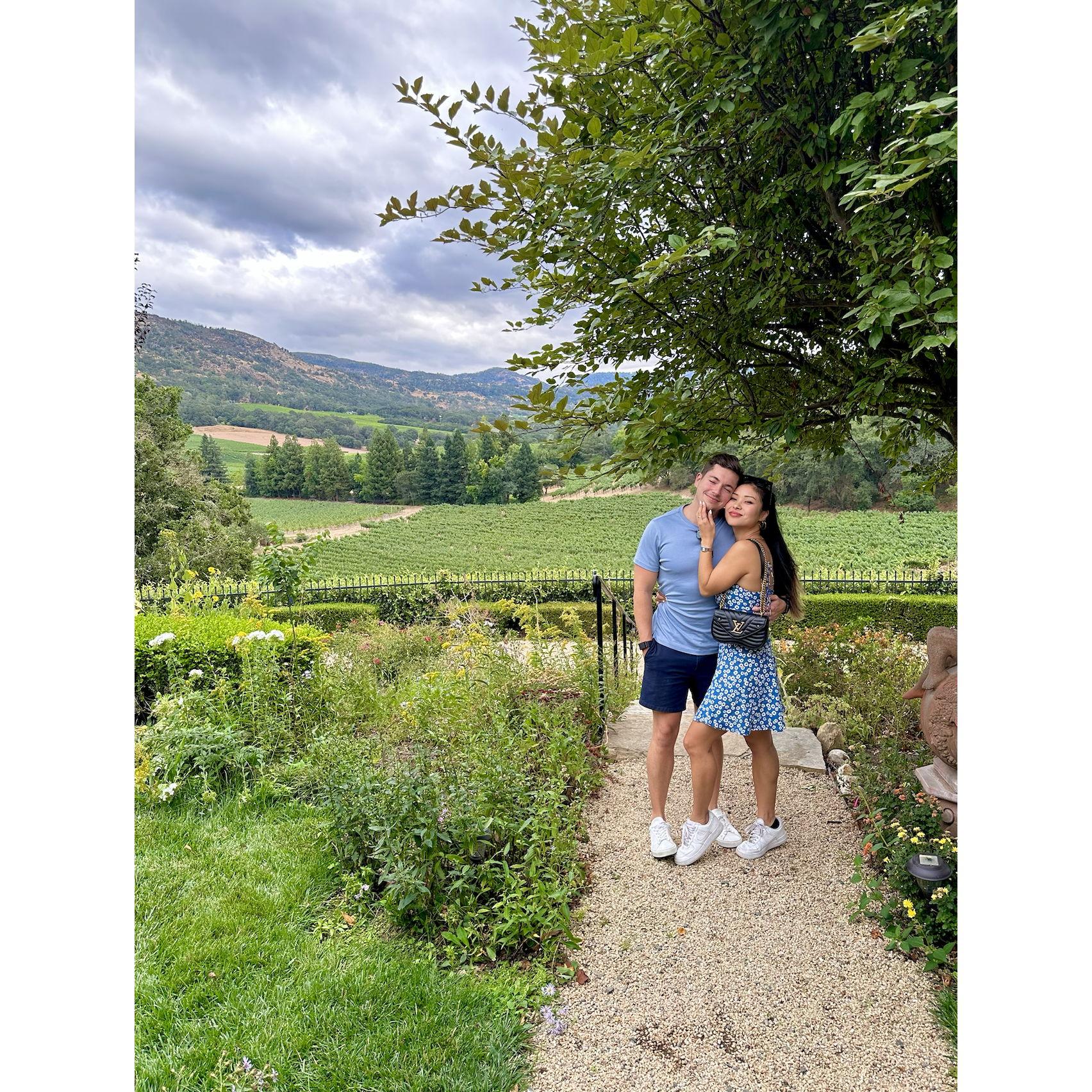 september 2023. couples trip with hailey and jackson to napa.