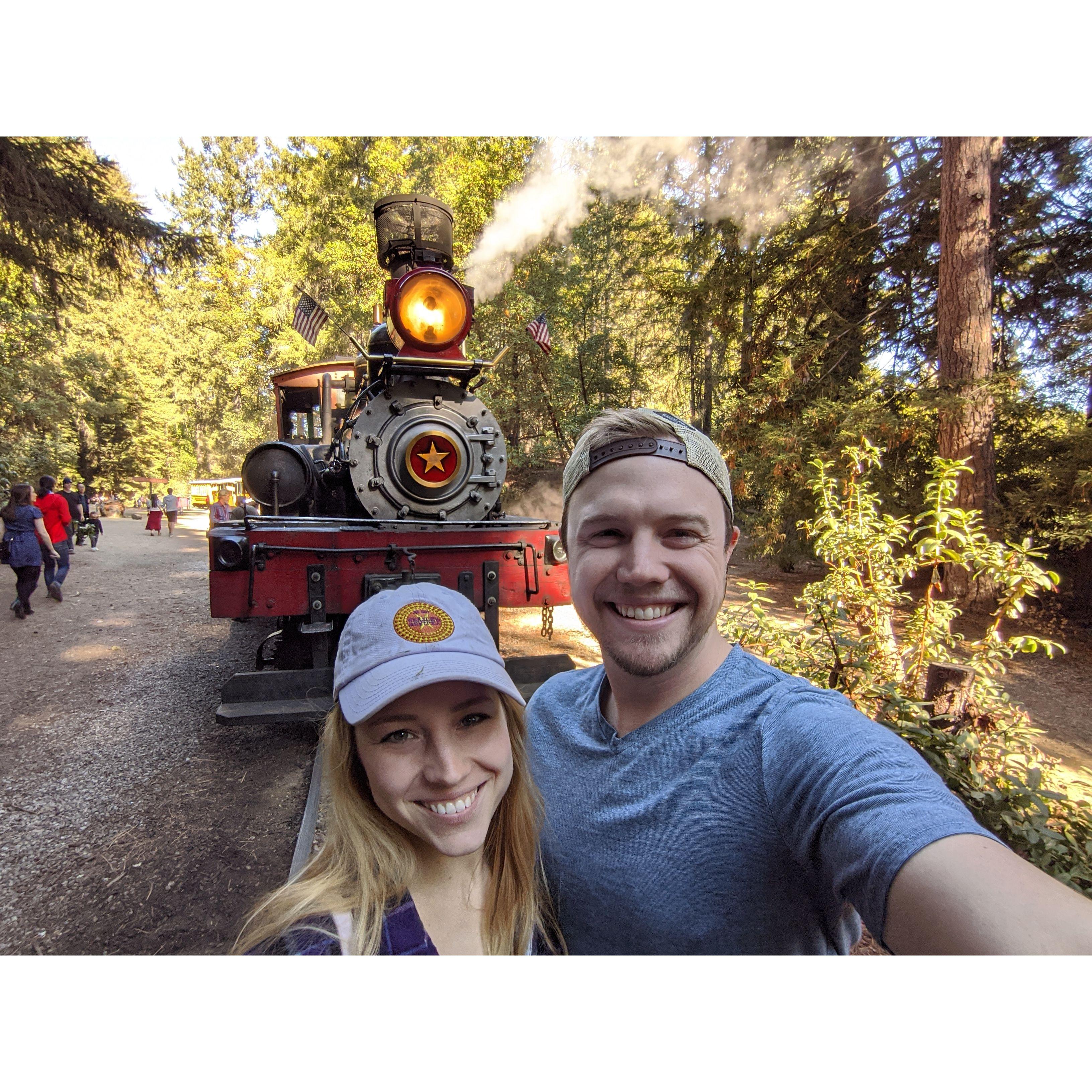 Travis's favorite place: Roaring Camp Railroad.