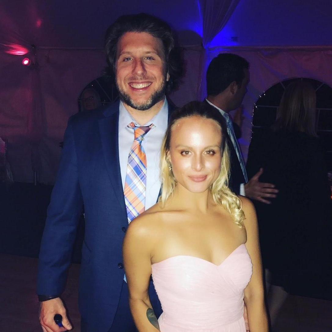 Dressed up for Jamie and Neil's Wedding last October!