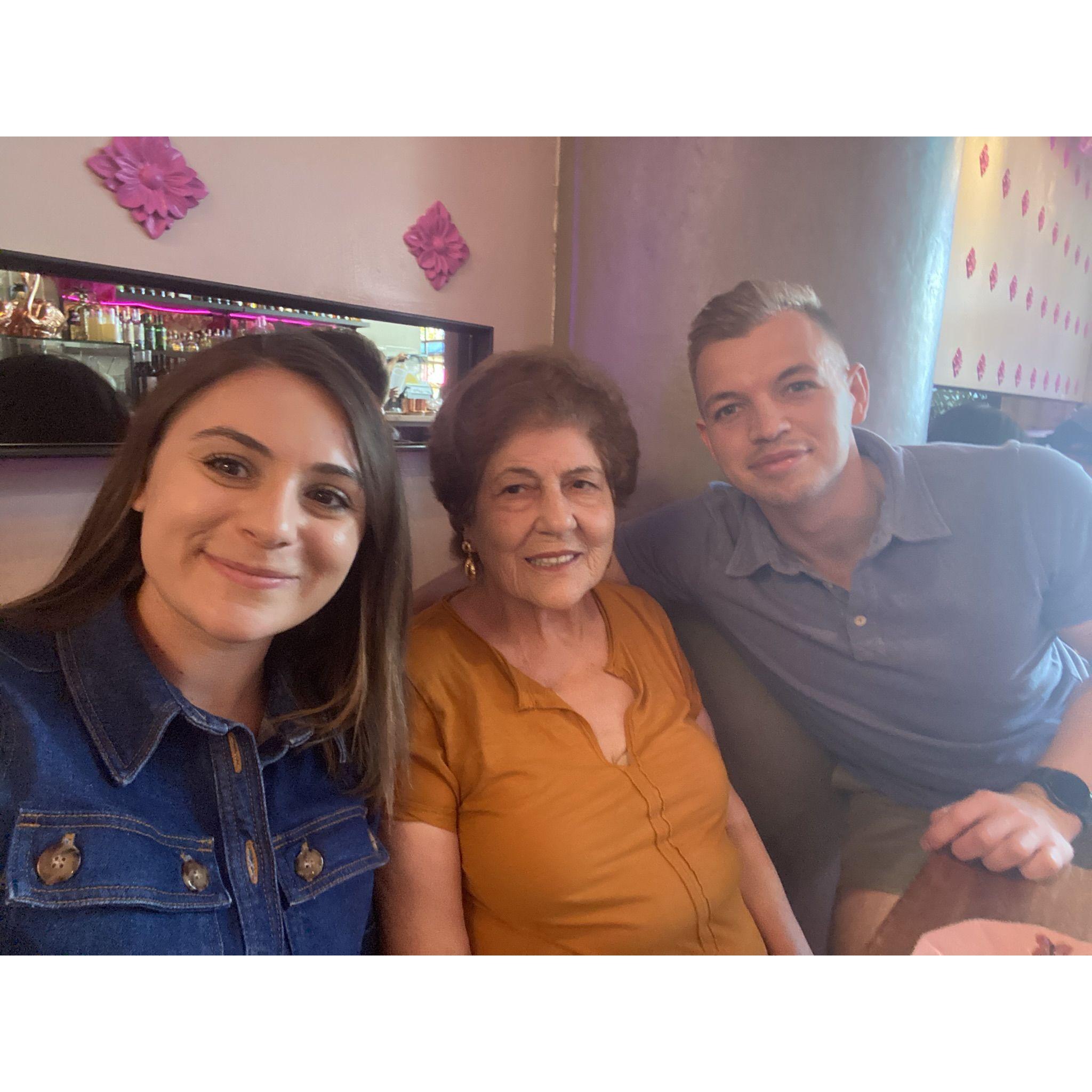 A celebratory lunch with Nonna after our engagement