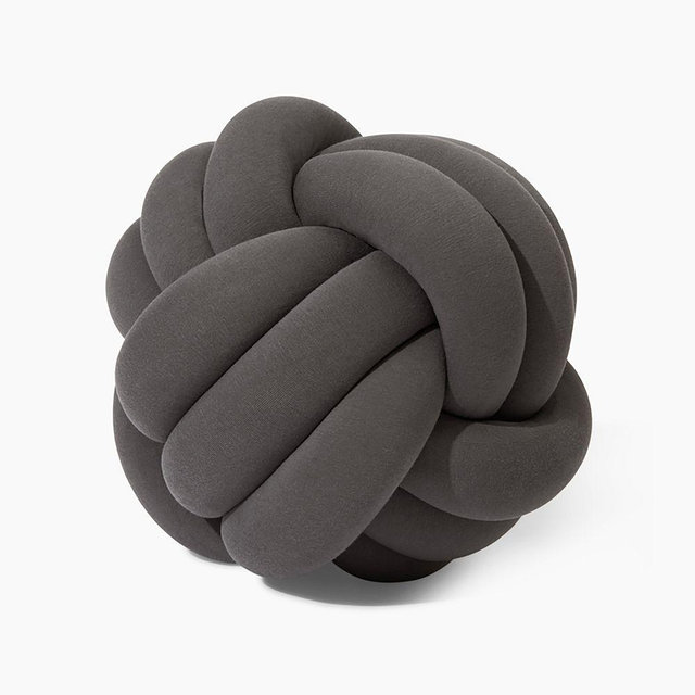 Bearaby Cotton Hugget Pillow, Asteroid Grey, Large 11"