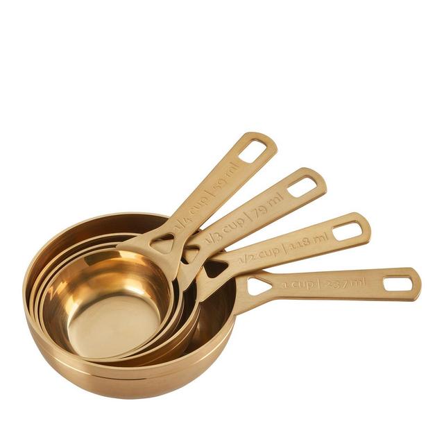 Le Creuset Stainless Steel Gold Tone Measuring Cups, Set of 4