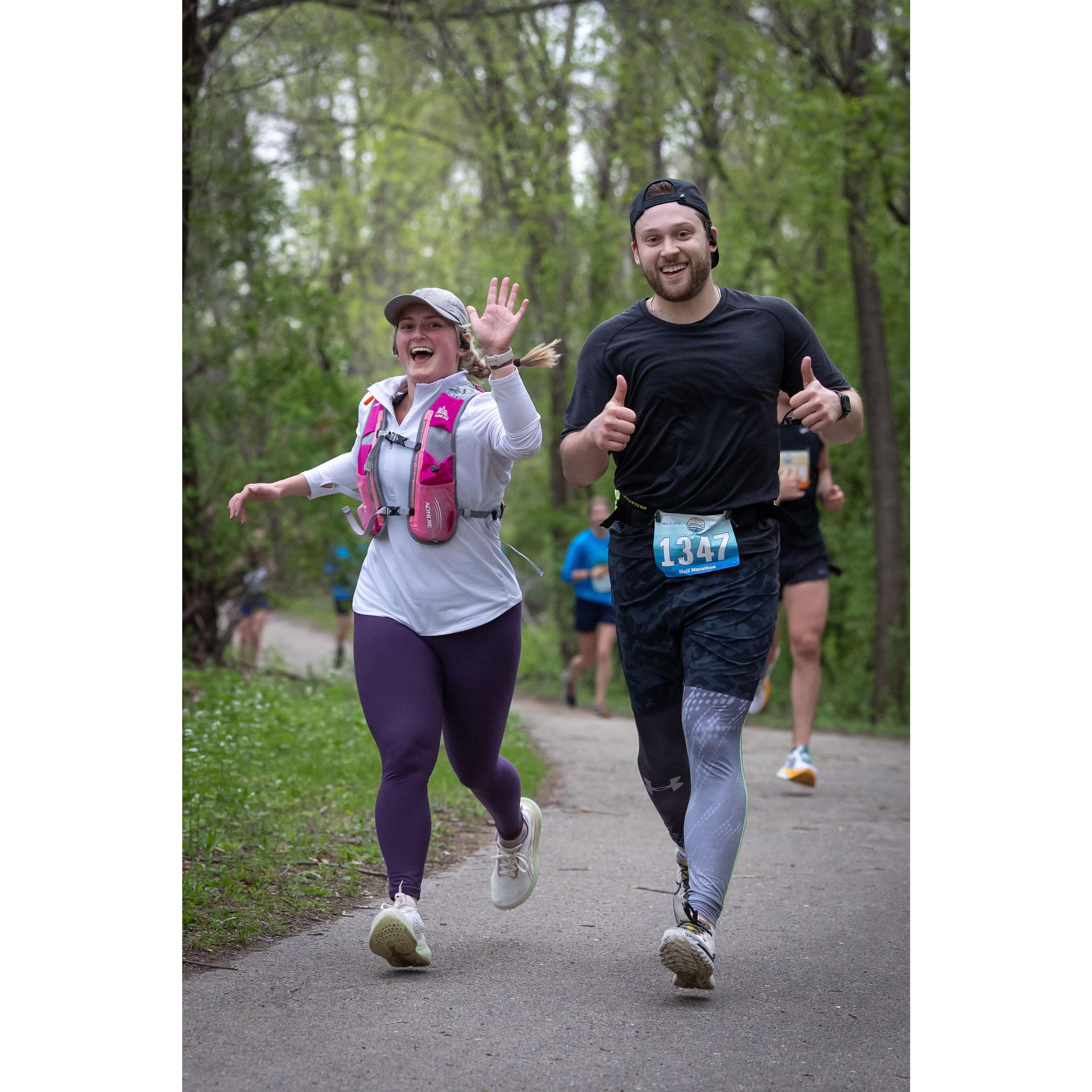 Running our first half marathon together!!!
