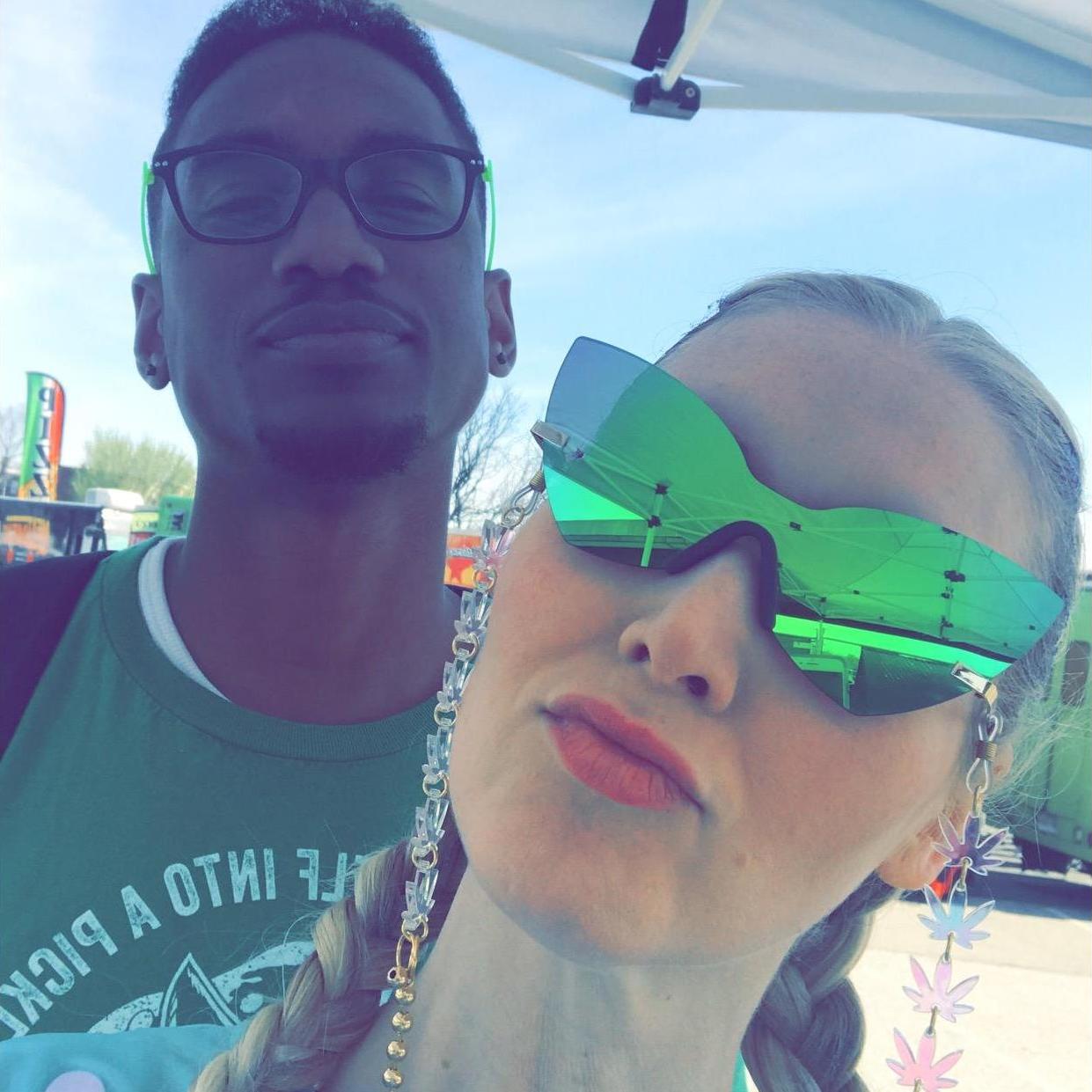 Chilling taking selfies Back stage before doing Interviews with Vendors at a Music Festival in DC.