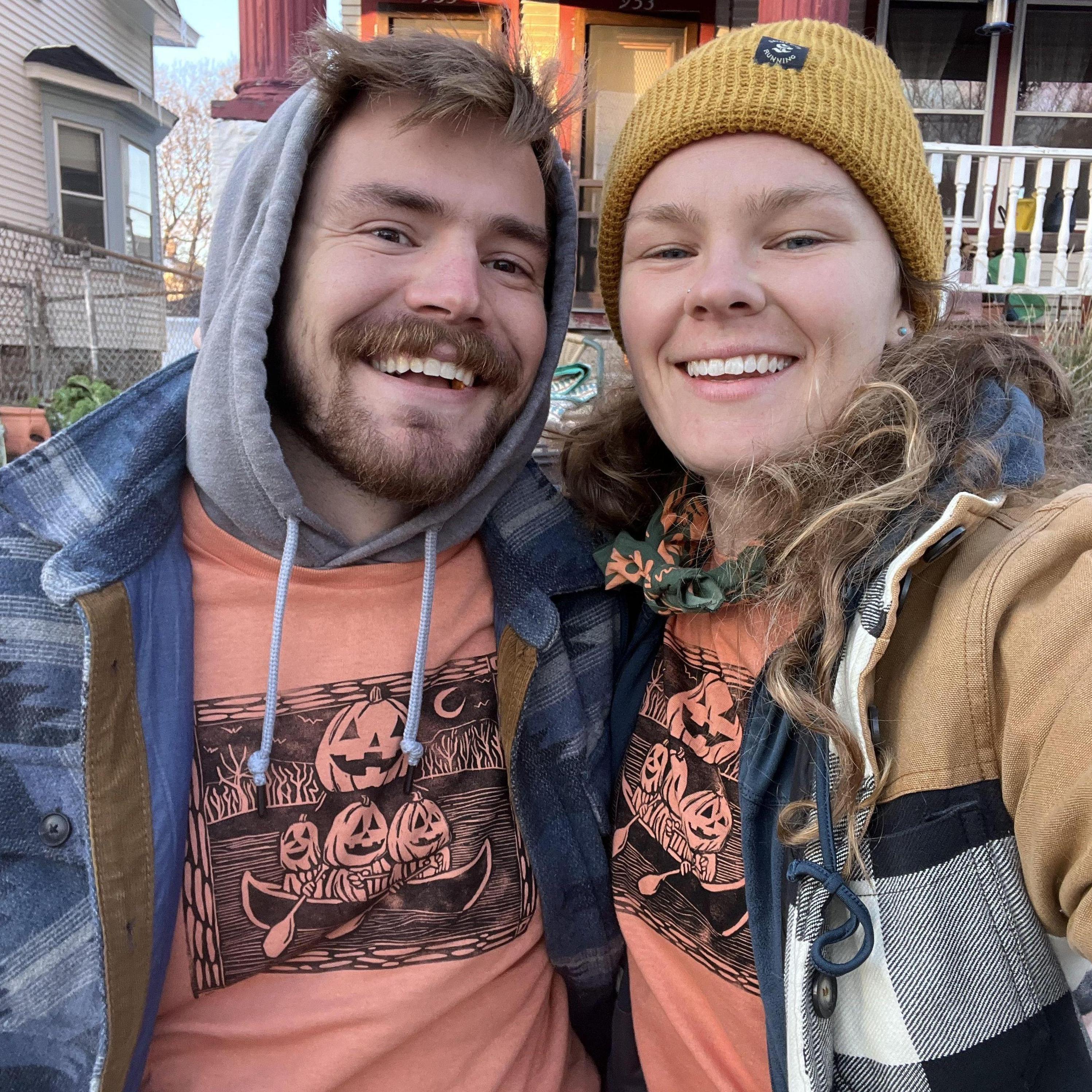 Scott made us matching Halloween t-shirts!