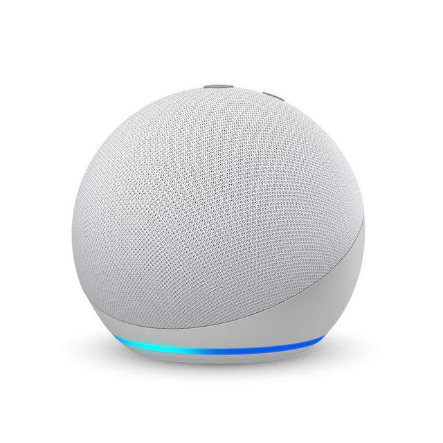 Certified Refurbished Echo Dot (4th Gen) | Smart speaker with Alexa | Glacier White