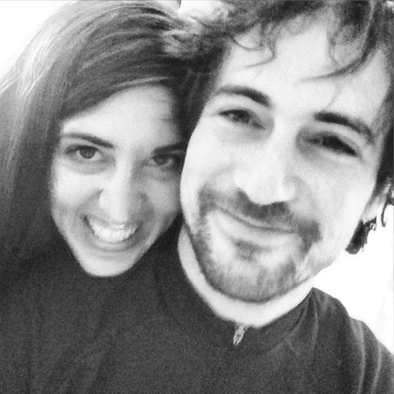 Our first photo together, The kitchen of Ayt’s apt.