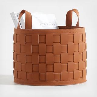 Taka Woven Vegan Leather Basket