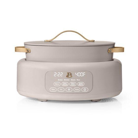 10 in 1 B.eautiful 6 Qt Electric Multi-Cooker, Porcini Taupe