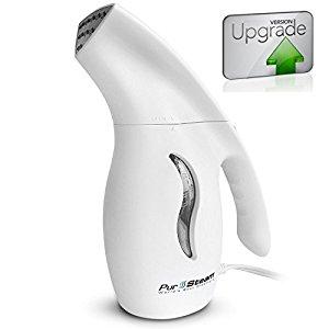PurSteam Fabric Steamer, Fast-Heat Aluminum Heating Element With Travel Pouch, 180ml Capacity Perfect for Home and Travel