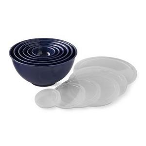 Melamine Mixing Bowls with Lid, Set of 6, Navy