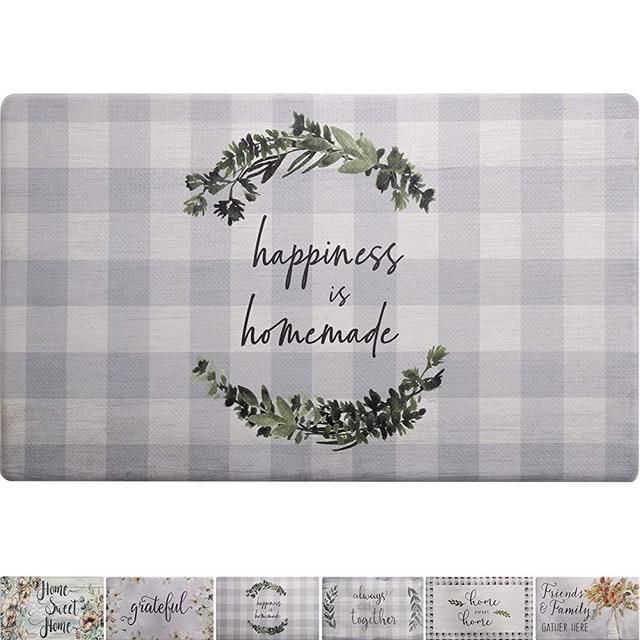 SoHome Cozy Living Anti-Fatigue Fall Kitchen Floor Standing Mat Runner Rug, Happiness is Homemade Themed-Non Slip, Stain Resistant, Easy Clean, 1/2 Inch Thick Comfort Chef Mat, 20" x 36"
