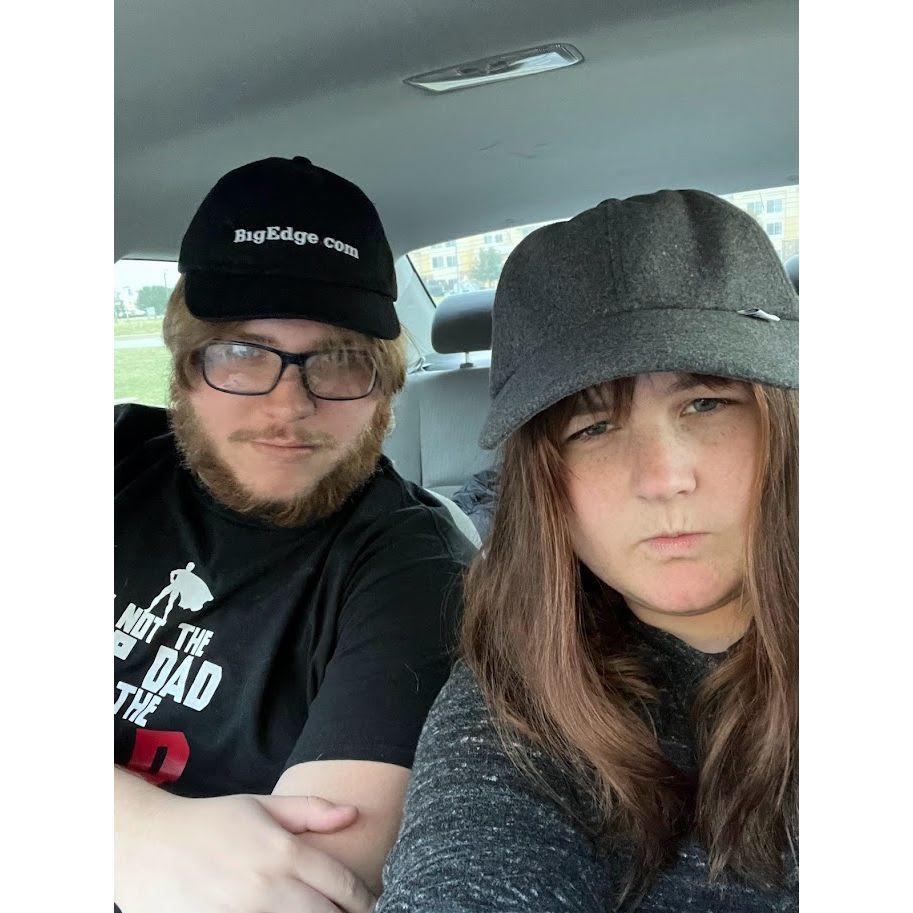 We stopped at a gas station and thought the "BigEdge.com" hat was hilarious, so we bought hats. We still have the hats.