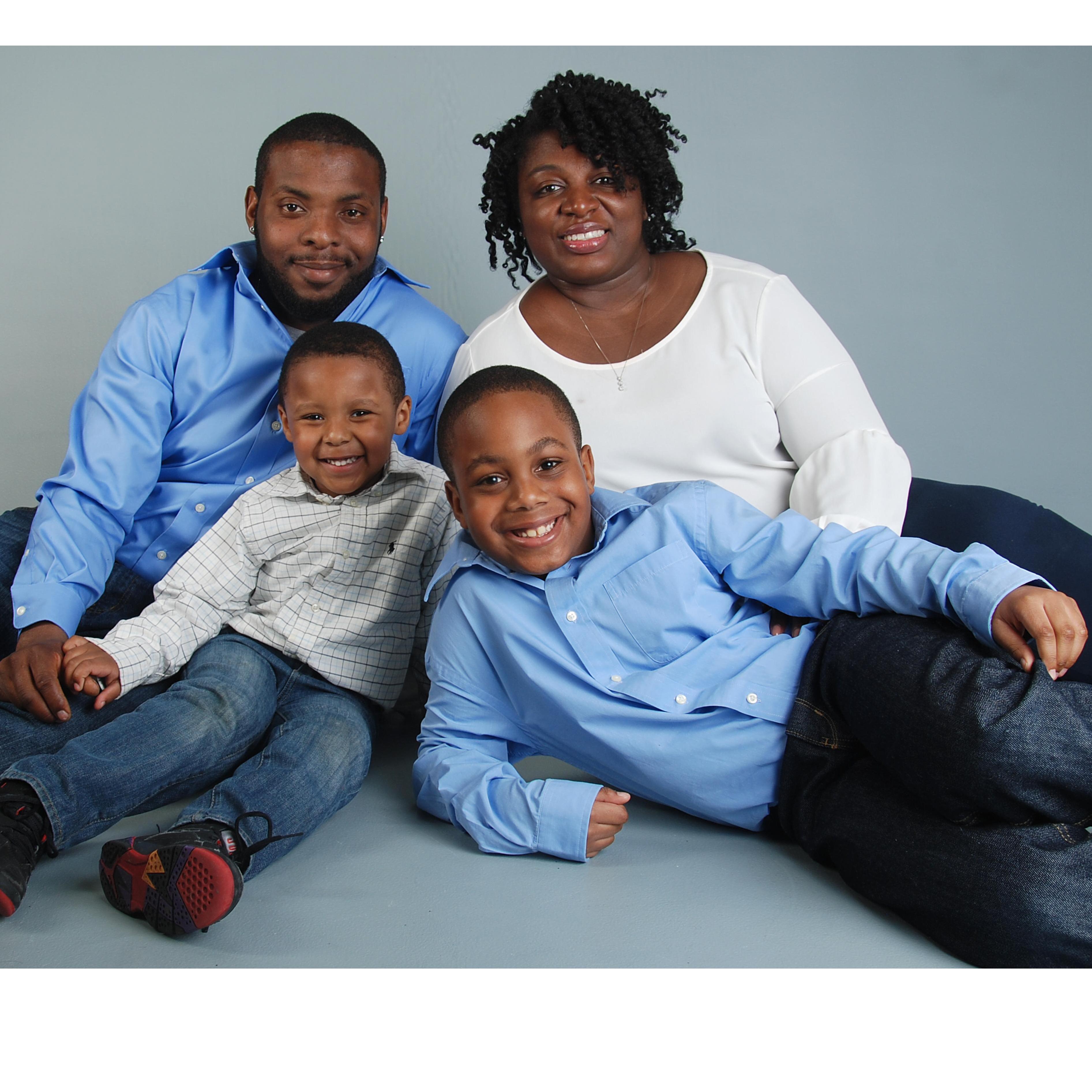 Everyone is a little bigger since this picture was taken but none the less, here is our family (minus Khloe)!