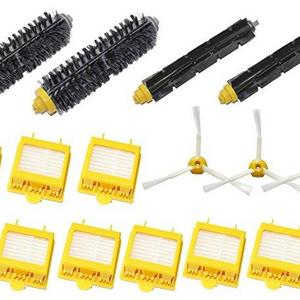 3-Armed Side Brush & Hepa Filters & Bristle Brush & Flexible Beater Brush Pack Kit for iRobot Roomba 700 Series 760 770 780 790 Vacuum Cleaning Robots