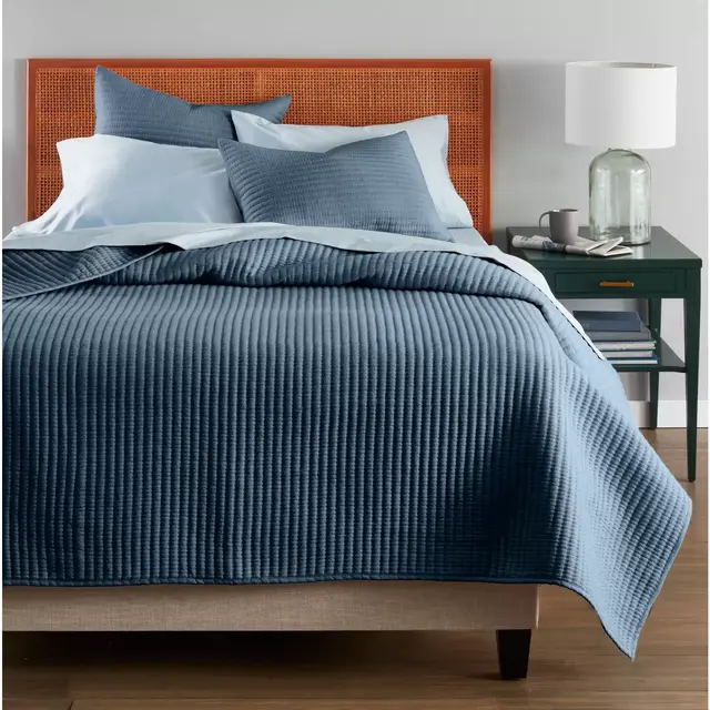 Nestwell™ Stripe Texture 3-Piece Full/Queen Quilt Set in Midnight Navy