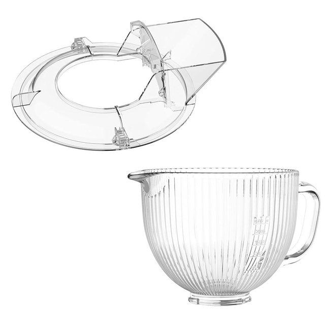 Glass Mixer Bowl & Pouring Shield for KitchenAid Mixer