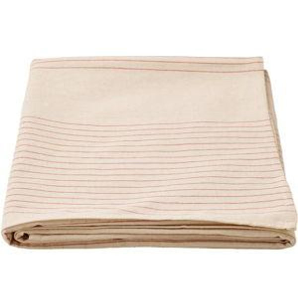 Tablecloth, stripe pattern red/natural,