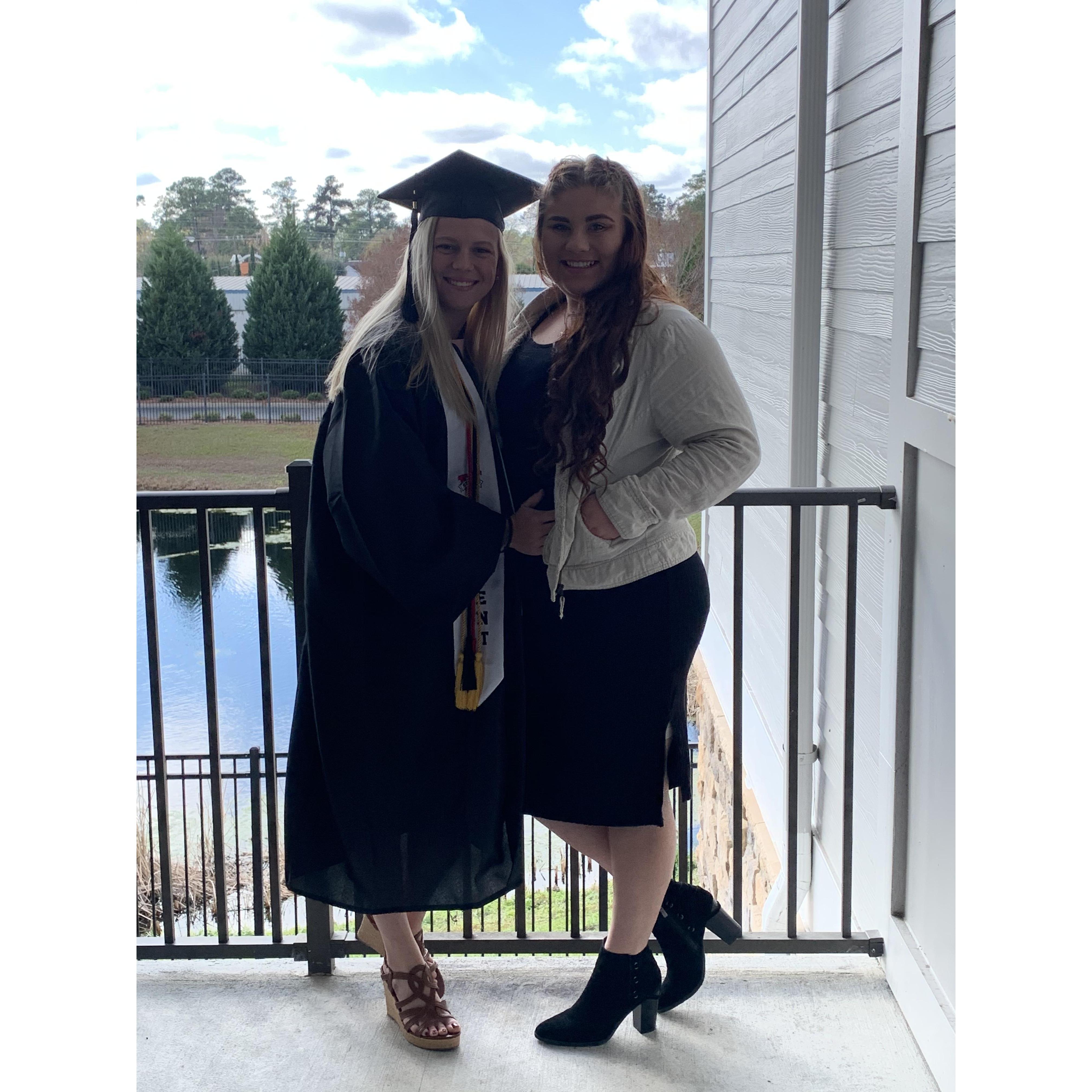 Ashley's graduation with her bachelor's degree.