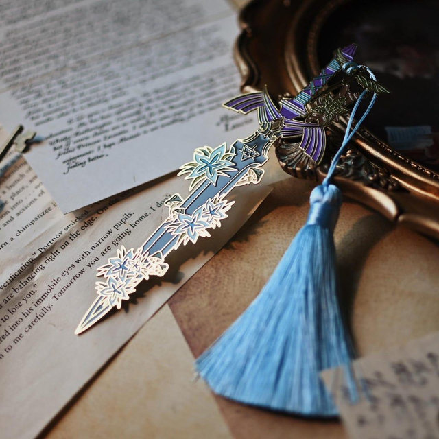 Link's BOTW Enamel Bookmark with a Korok
