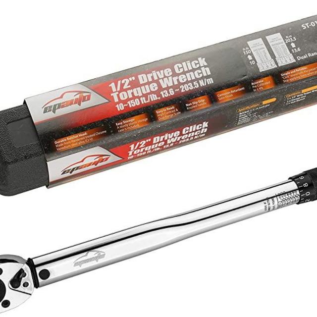 EPAuto 1/2-inch Drive Click Torque Wrench, 10~150 ft./lb, 13.6~203.5 N/m
