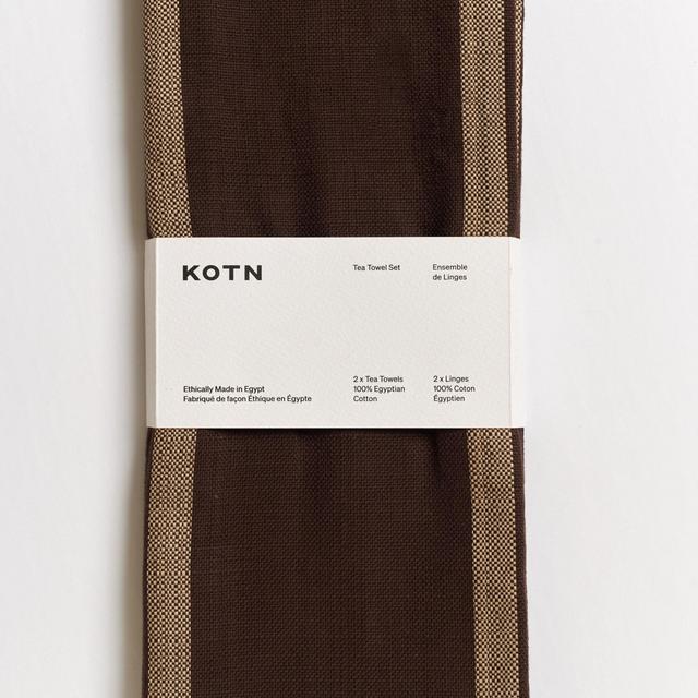 Tea Towel (Set of 2), Color Chocolate/Cashmere