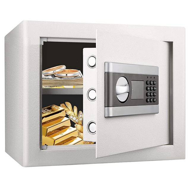 ETE ETMATE Fireproof Safe Security Box, Digital Combination Lock Safe with Keypad LED Indicator, for Cash Money Jewelry Guns Cabinet