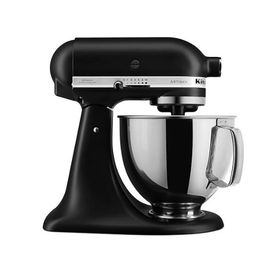 KitchenAid Artisan Series 5 Quart Tilt Head Stand Mixer with Pouring Shield KSM150PS, Matte Black