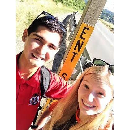 This picture was right before we officially started dating! We had been walking for hours to find the "perfect" picnic spot. Victor "popped" the question over peanut butter and jelly sandwiches. July, 2013.