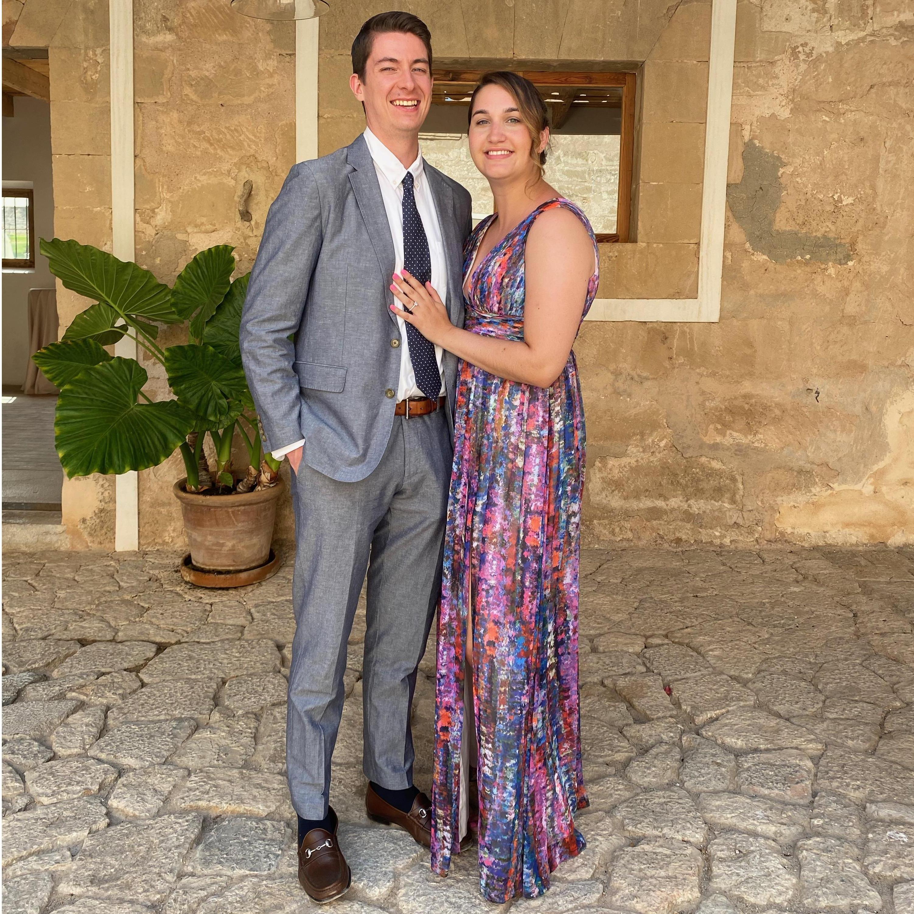 At our friends' wedding in Mallorca, Spain, August 2021.