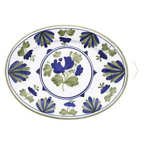 Blossom Oval Serving Plate Blue