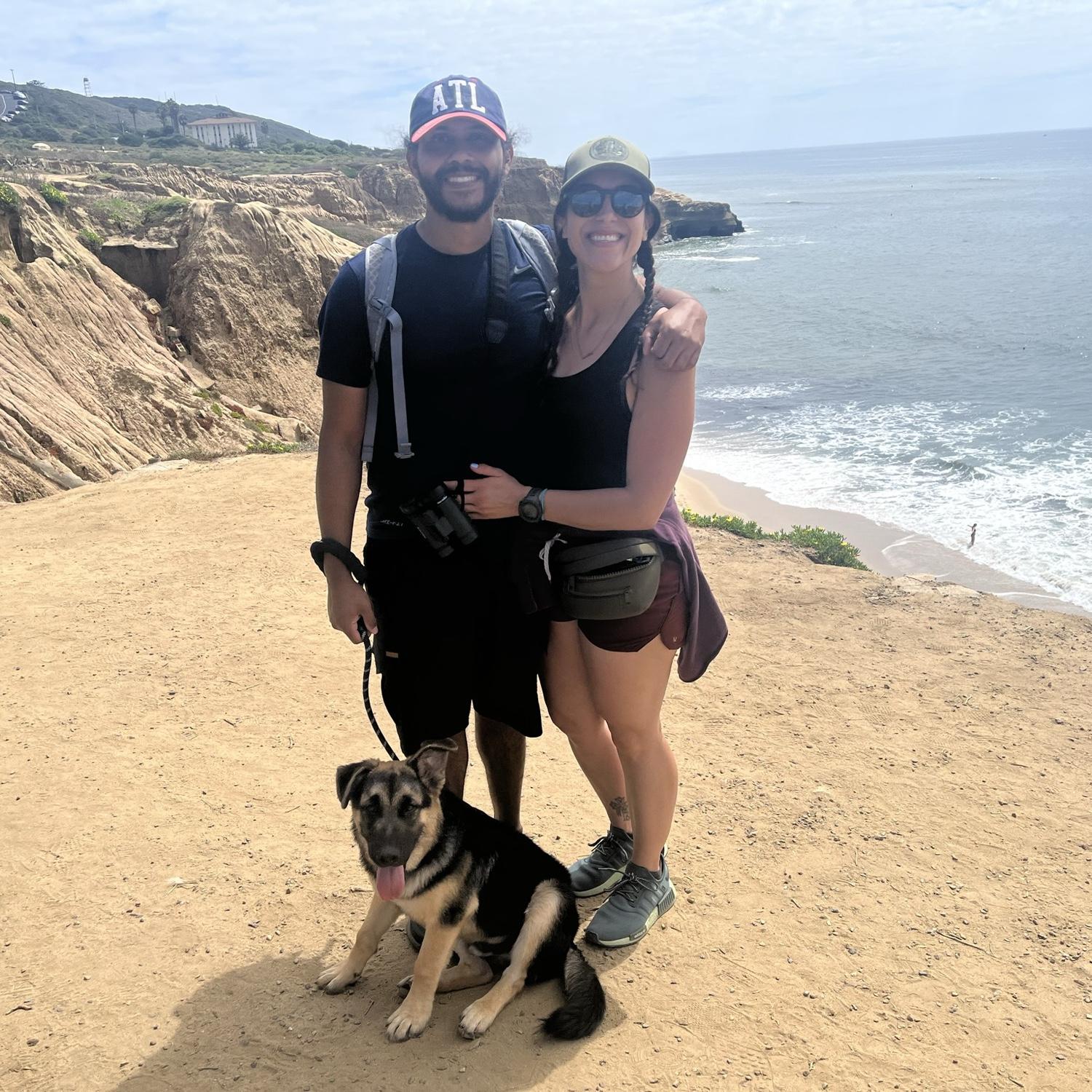 San Diego trip at Sunset Cliffs with Lobo
