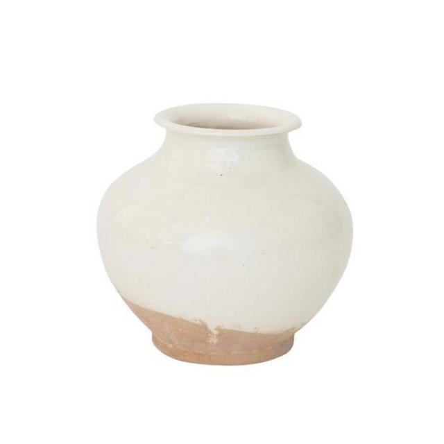White Washed Ceramic Pot
