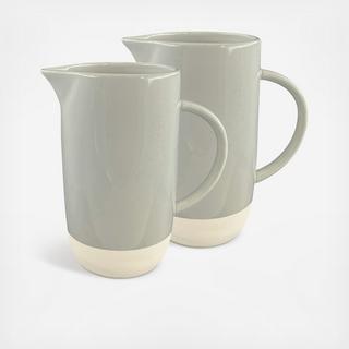 Shell Bisque Pitcher, Set of 2