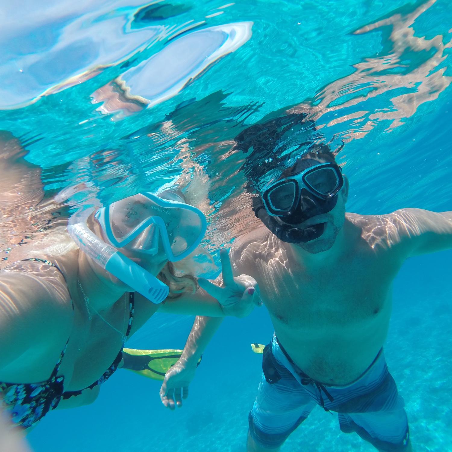 Snorkeling in bora bora