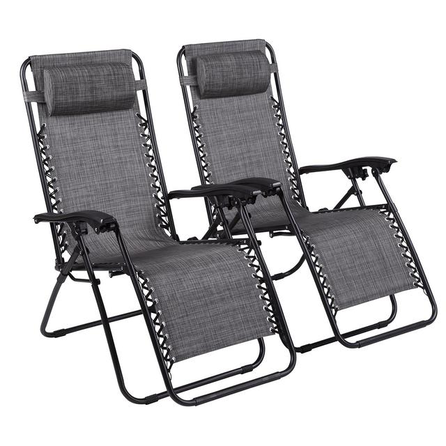 Naomi Home Zero Gravity Chairs Gray/Set of 2