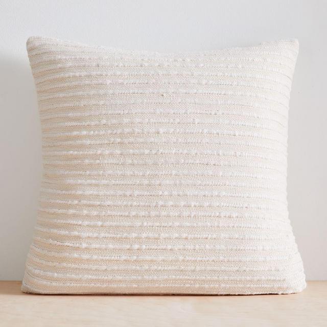 Soft Corded Pillow Cover, Set of 2, Natural Canvas, 24"x24"
