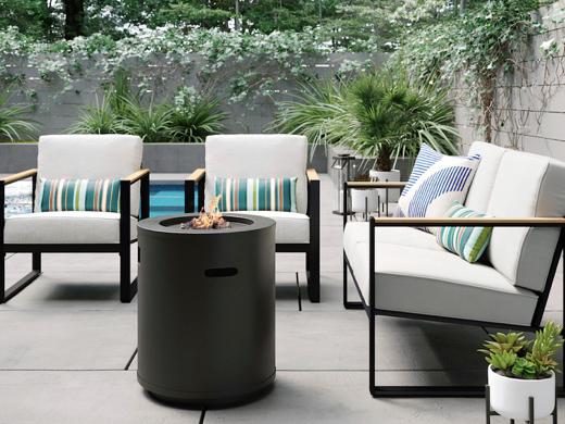 Henning 4pc Patio Fire Conversation Set Off-White - Project 62™ (target)