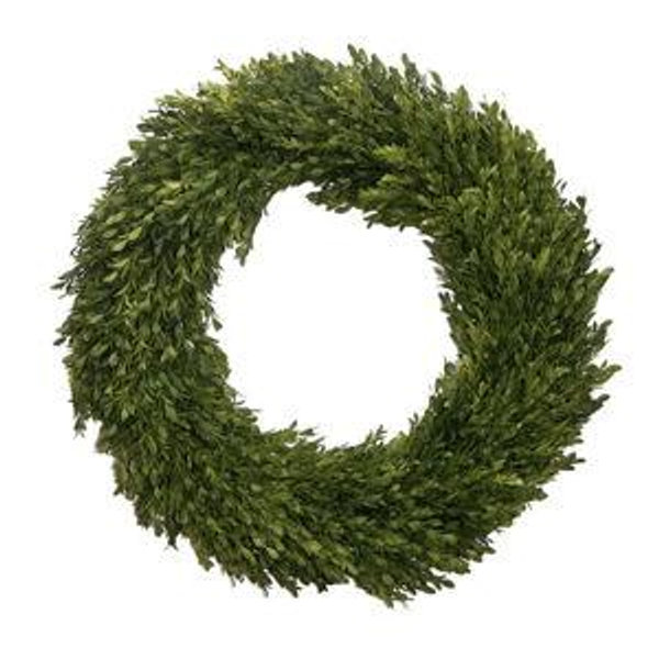 Round Boxwood Wreath 24"