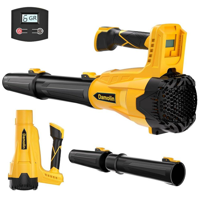 Cordless Leaf Blower Compatible with Dewalt 20V Max Battery, 580 CFM/200 MPH with Turbo Boost, 6 Speed Modes Brushless Motor, Electric Leaf Blowers Battery Powered for Lawn Care, Yard(Tool Only)