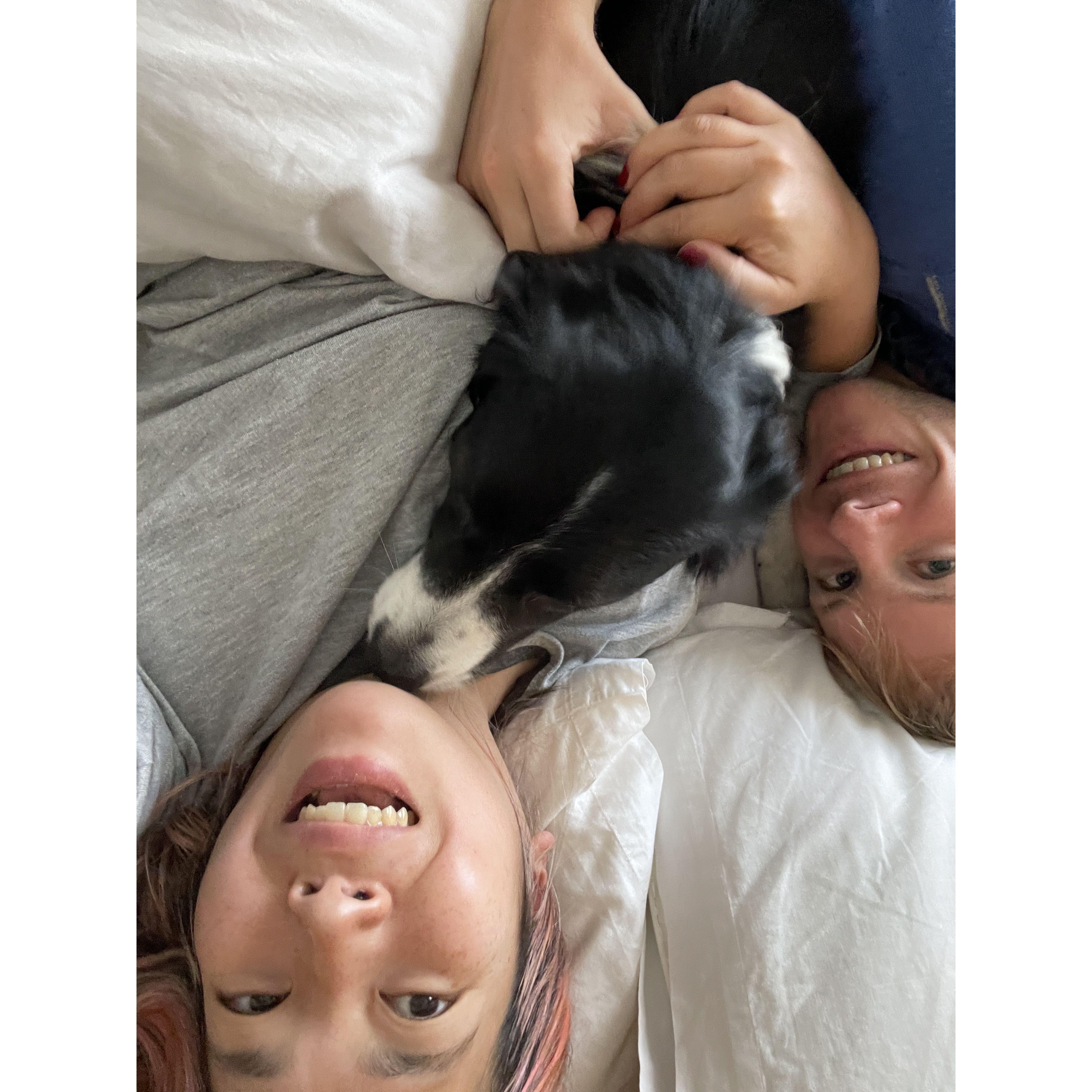 Hanging at home with Nala.