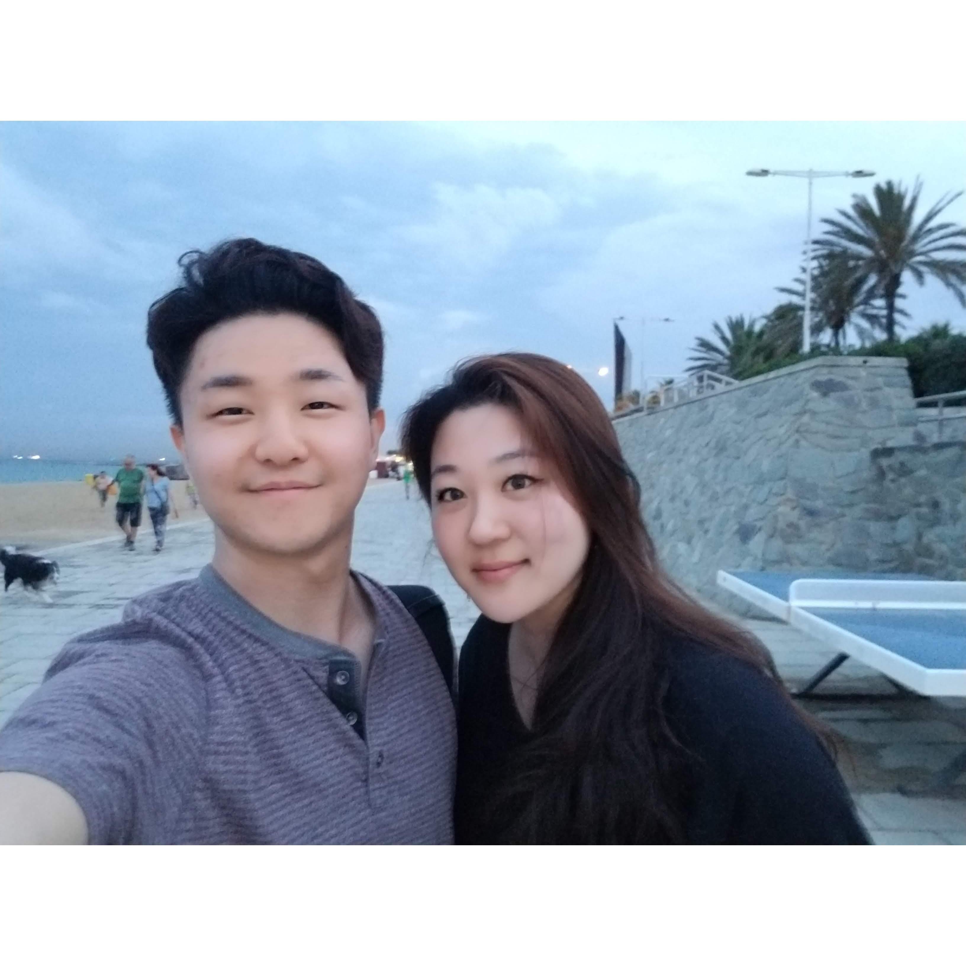 with hannah in Barcelona
