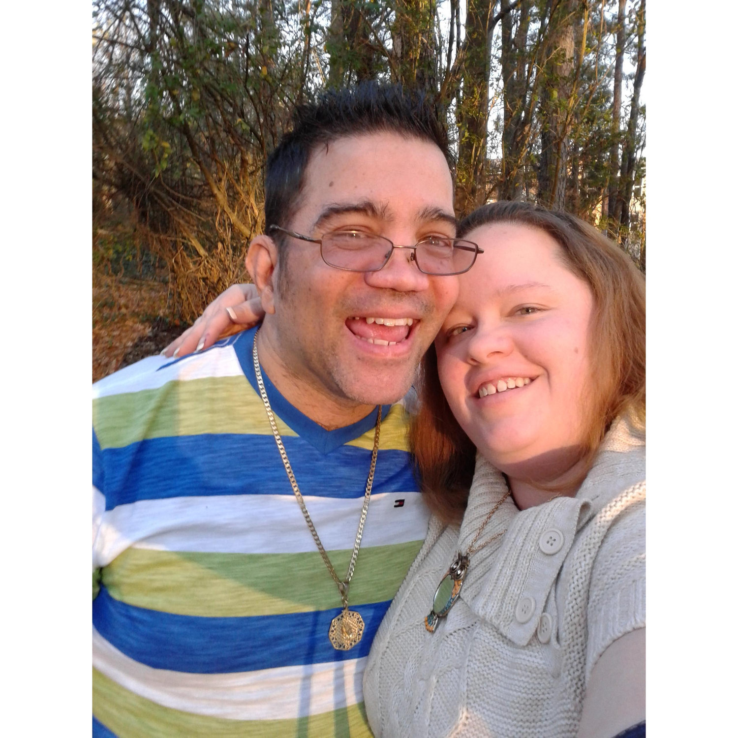 This was taken in our front yard on Valentines Day just before we went out for dinner at Cheddars.