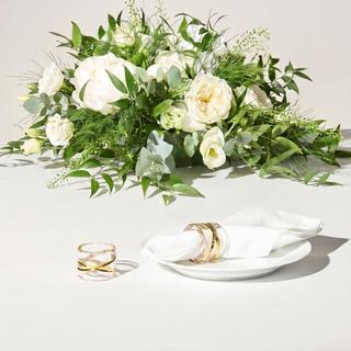 Aran Gilded Napkin Rings, Set of 2