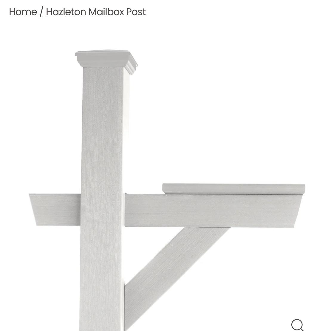 Hazleton Mailbox Post
