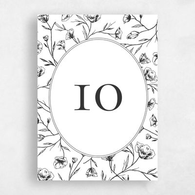 Black Wedding Table Number - Brantley