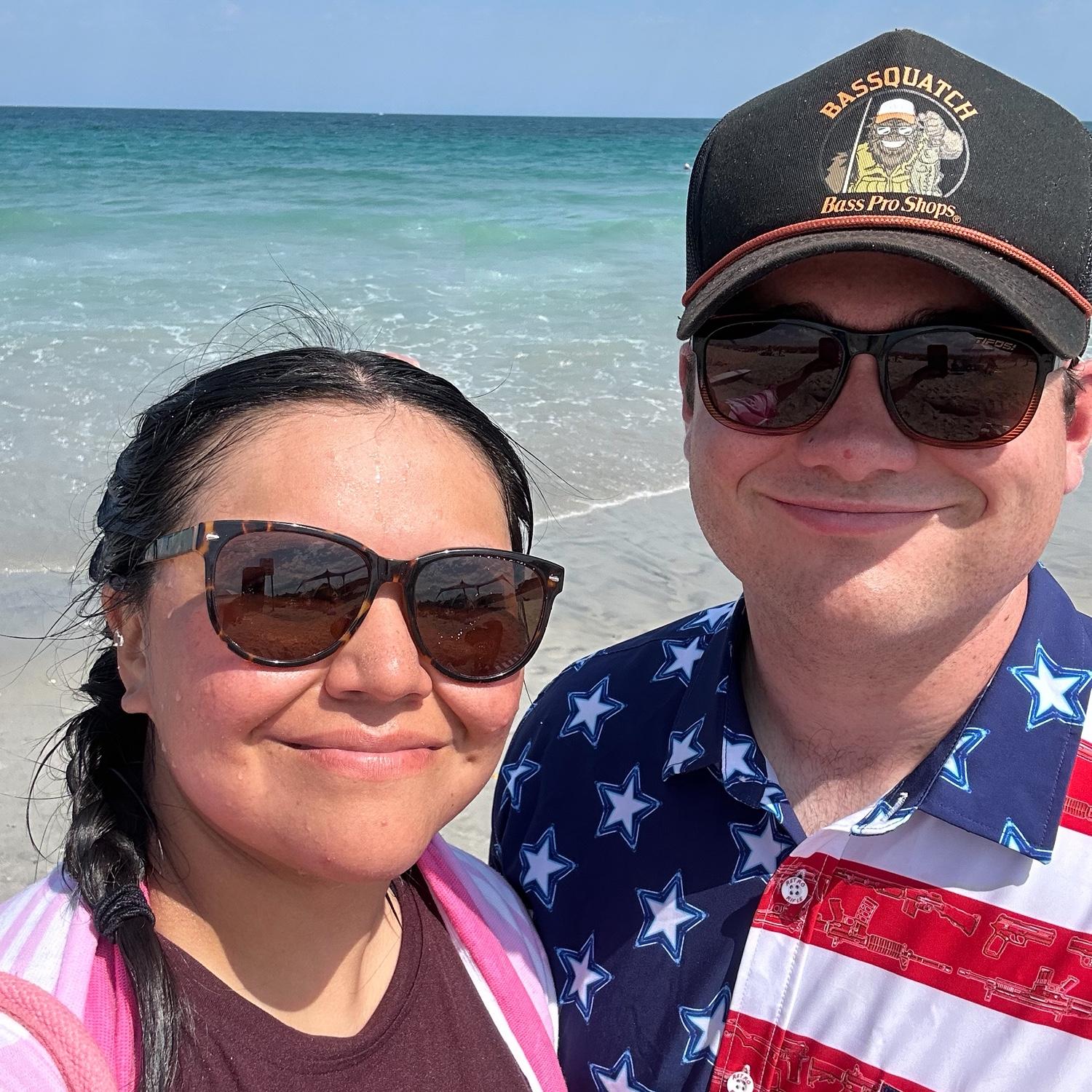 Finally made it to the beach together!!