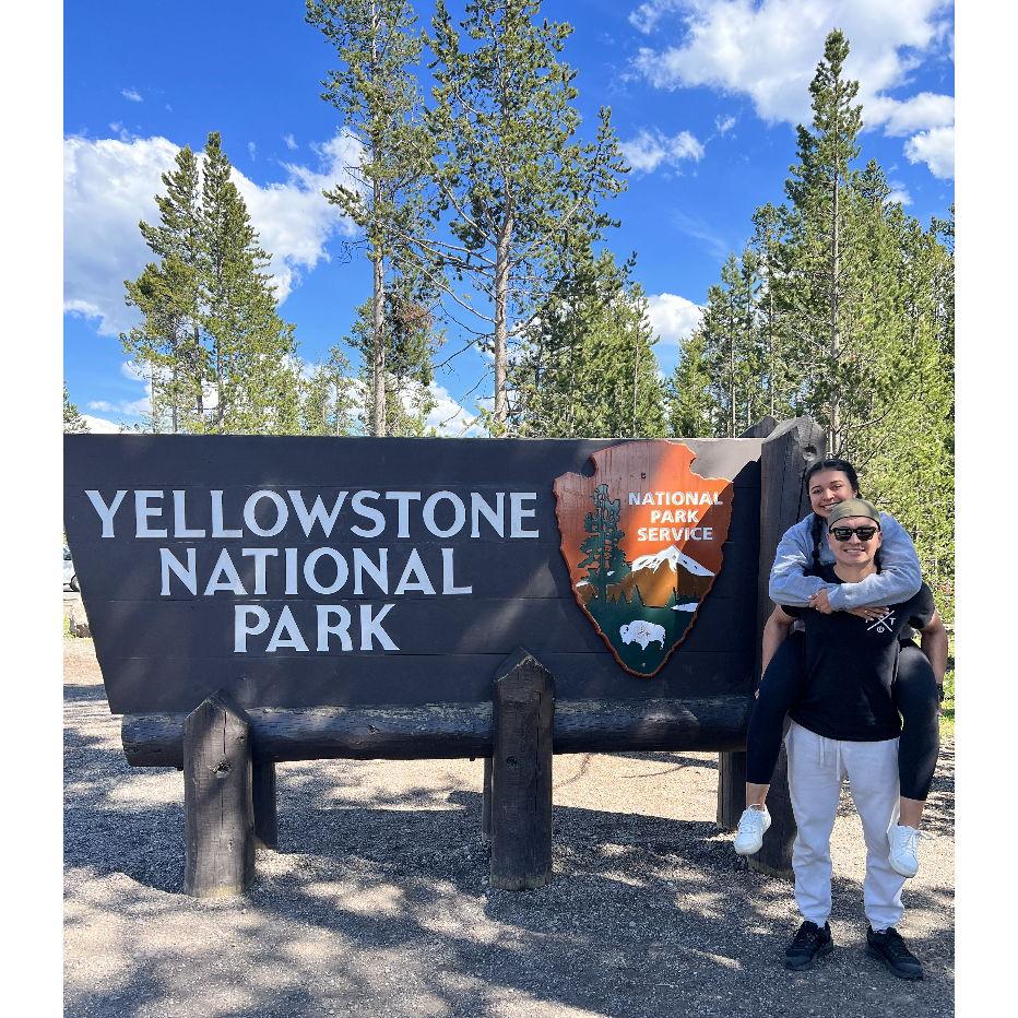 Our first National Park together. We saw a million Bison, bears, moose, deer, elk, and wolves hunting deer.