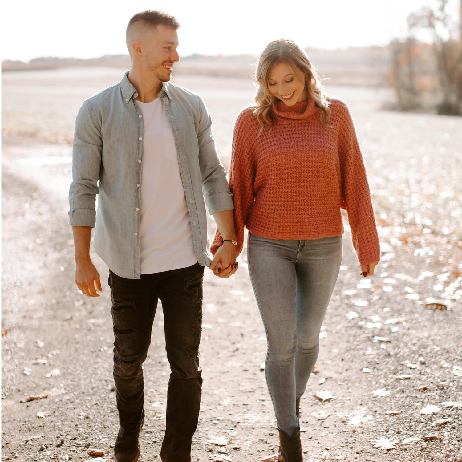 Engagement pictures at Cleland Rock